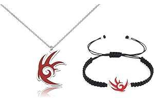 Vurotry Red Hedgehog Necklace Game Pendant Cosplay Necklaces Stainless Steel Chain Trendy Statement Inspired Jewelry
