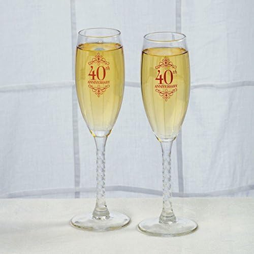 Jamie Lynn Wedding 40th Anniversary Collection, Toasting Flutes, Set of 2 by Jamie Lynn