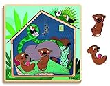 Djeco DJ01484 3 Layer Puzzle- Cabana Puzzle