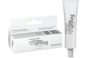 TATTOO NUMBING CREAM CO. Signature Numbing Cream with 5% Lidocaine – Maximum Strength Topical Anesthetic for Pain Relief, Burn, Itching – Local and Anorectal Uses - Best Hemorrhoid Treatment (Signature Tattoo Cream 10g)