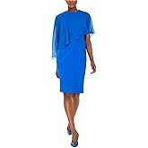 Calvin Klein Womens Chiffon Popover Sheath Dress