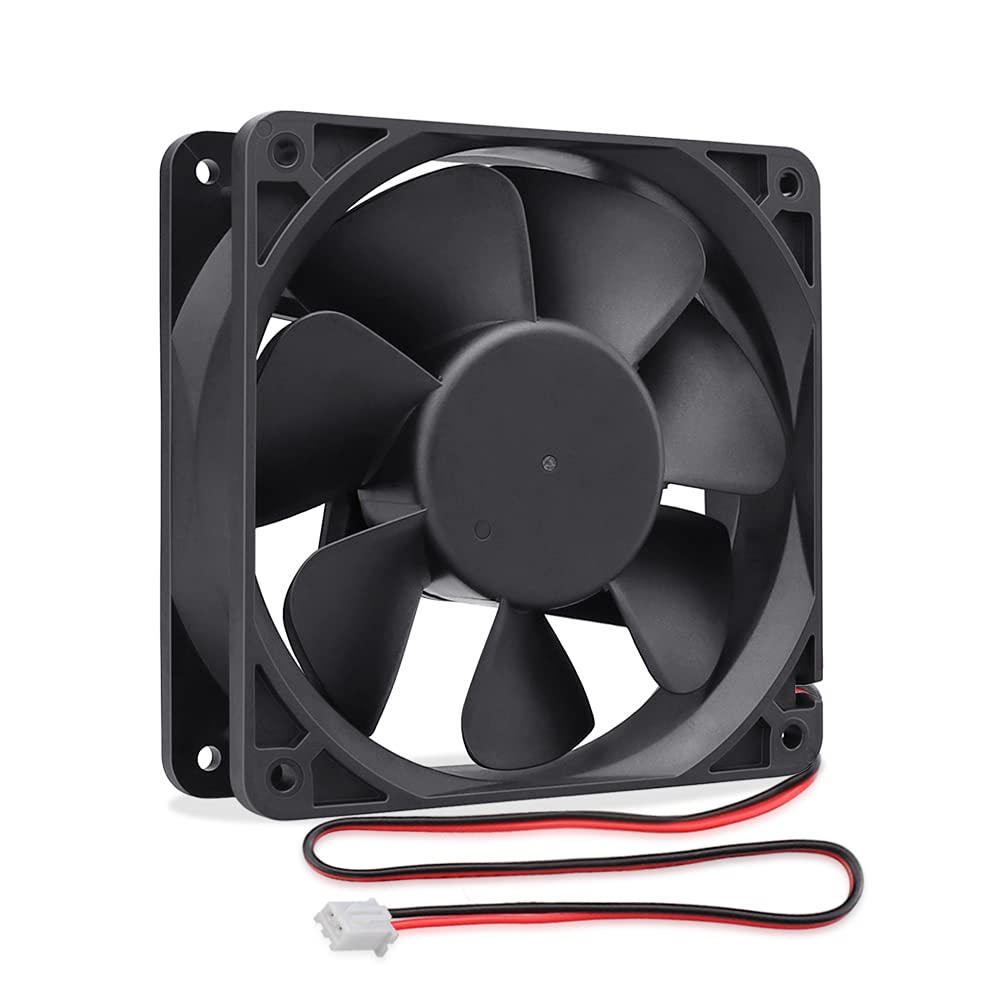 GDSTIME 120mm 24V Fan Computer Cooling Fan 120mm x 120mm x 38mm 2Pin Dual Ball Bearing 3000 RPM 12CM 125.1 CFM Big Airflow For PC PSU Workstation Cabinet Server Ventilation Replacement — image 1