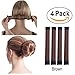 4 Pcs French Bun Maker Women Girls Kids Magic Hair Styling Donut Bun Maker Former Foam French Twist Hairstyle Clip DIY Doughnuts Hair Bun Tools