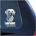 Labrador Retriever Clear Vinyl Decal Sticker Portrait for Window, Lab Dog Sign Art Print