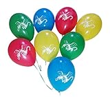 Dragon Party Balloons - Blue, Red, Green, Yellow - 25 Pack