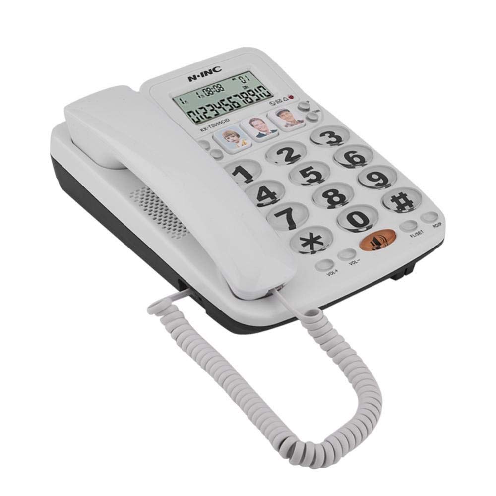 2-Line Corded Phone with Speakerphone, Caller ID, Speed Dial, Mute and Redial, for Home Office
