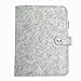 A5 Binder,A5 Personal Organizer,a5 Binder Planner Wool Felt Notebook with Pouch PVC Zip Bag, Today Bookmark Ruler, PP Plate-Harphia (Light Gray, A5 9 x 6.69'')