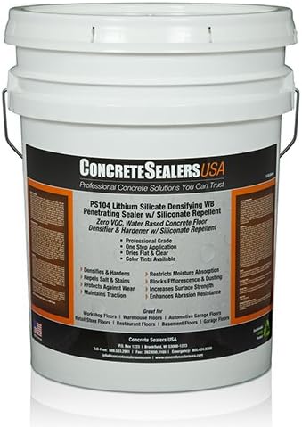PS104 Lithium Silicate Densifying WB Penetrating Sealer w/ Siliconate Repellent (5 gal.)