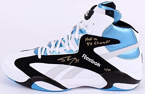 SHAQUILLE O'NEAL Signed with Dual Inscription"HOF '16" &"4x Champ" Size 22 Rookie Shoe LE 34 STEINER