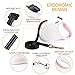 Fida Retractable Dog Leash X-Small Breed, 10 ft Durable Pet Walking Leash for Extra Small Dogs/Cats/Small Animals up to 18 lbs, 360° Tangle Free, White