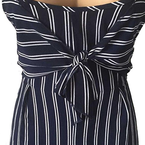 Shorts Pants 2PCS Set,Clearance! AgrinTol Women Summer Stripe Sleeveless Vest Shirt Tops Blouse Shorts Pants 2PCS Set (M, Navy)