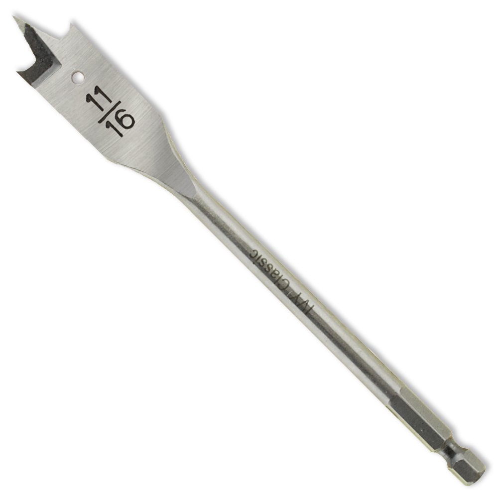 IVY Classic 10711 11/16 x 6-Inch Swift Bore® Wood Spade Bit, High-Carbon Steel, 1/Card