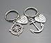 IDLAN 2 Anchor and Compass You are Always in My Heart Necklace or Keychains Best Friends BFF Sisters Couples