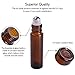Essential Oil Roller Bottles 10ml (Painted Amber Glass Bottle, 24 pack, 6 Extra Roller Balls，48 Labels, 2 Openers, 2 Funnels by PrettyCare) Roller Balls For Essential Oils, Roll on Bottles