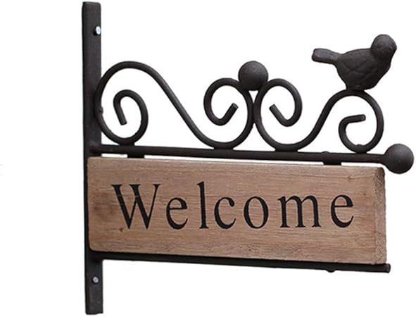 Amazon Tonntyann ウェルカムプレート Welcome 看板 ドアプレート おしゃれ ウェルカムボード サインプレート サインボード 雑貨 店舗 ガーデ バー カフェショップ Welcome飾り お店の 装飾 壁掛け 飾り物 ウェルカム 看板 玄関小物 取り付け簡単 壁傷つけない 粘着