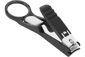 Homoyoyo Portable Toenail Clippers with Magnifier, Long Handle Clippers for Seniors, Thick Nail for Ingrown