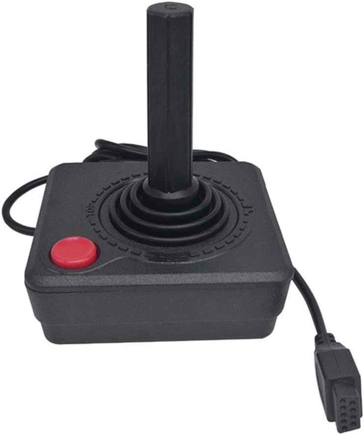 Sliversorrtery Ruitroliker Retro Classic Joystick Controller Gamepad for Atari 2600 Console System Black