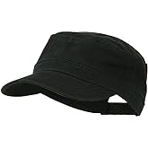 Garment Washed Adjustable Army Cap