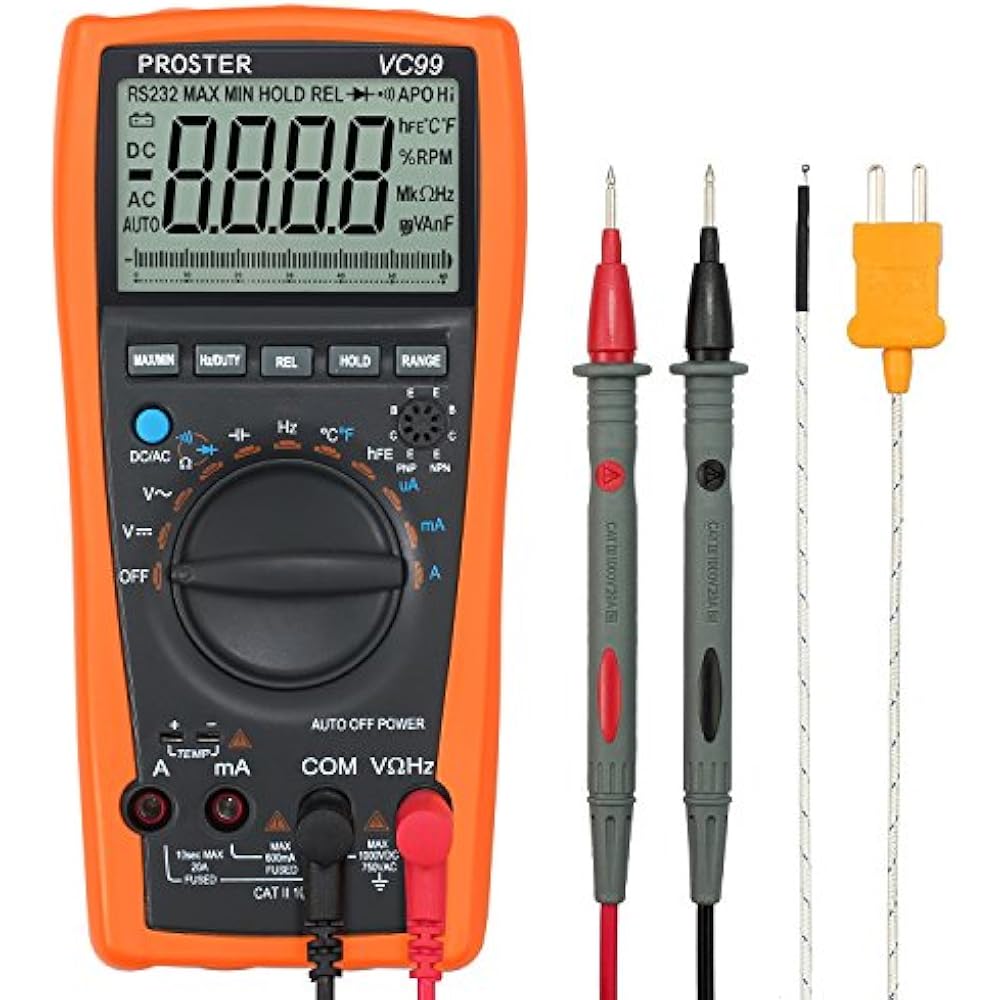 Proster Multi Testers AutoRanging Digital Multimeter 6000 Counts And