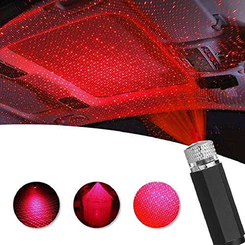 SARTE Car Interior Star Laser Light with USB Plugin (RED)