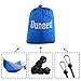 Ouneed Camping Hammock, Portable Nylon 2-Person Double Hammock with 2 x Hanging Straps, Parachute Lightweight Hammocks Rope Hanging Swing for Camping, Hiking, Backpack Tiravel (Blue & Grey)