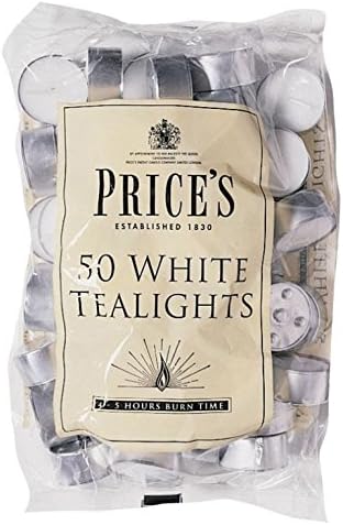 Prices Patent Candles 10 X Pack of 50 White Tealights Bag
