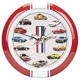 Mark Feldstein & Associates History of Mustang Sound Clock, 13", Red