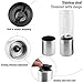 Kizad 2-IN-1 Stainless Double-ended Salt & Pepper Grinder, Silver