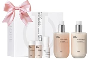 IOPE STEM III Skin Care Gift Set, Anti-Aging Korean Skincare with Hyaluronic Acid – Face Toner, Lotion & Serum for Hydration and Moisture Barrier Support, Daily Use Set, Holiday Gift