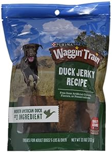 Image of Purina Waggin' Train Duck Jerky Recipe Dog Treats, 11 Oz. Pouches