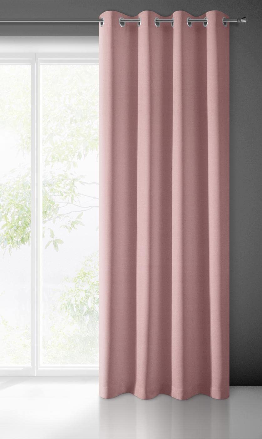 shumee Plain Curtain with Eyelets for Living Room/Bedroom