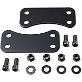 XYZMT Motorcycle Fender Riser Lift Brackets Kit 2 Pack Black Steel Mounting Plates With Bolts Nuts Washers For Touring Front Fender Clearance Compatible With Harley Touring Models 2014-2025 For 21 Inc