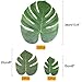KUUQA 48 Pcs Tropical Party Decor Artificial Plant Tropical Palm Monstera Leaves Simulation Leaf for Hawaiian Luau Safari Party Jungle Beach Theme BBQ Birthday Party Decorations Supplies 3 Sizes