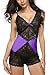 Avidlove Women Lingeries Strap Babydoll Lace Outfits Patchwork Sleepwear Jumpsuit