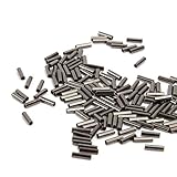 Single Barrel Crimp Sleeves, 100% Copper, Fishing Line Leader Rigging Tackle Wire Rope Clips Tube Connector