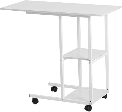 Amazon De Bett Schreibtisch Mit Abnehmbaren Radern Hohenverstellbar Bettstander Nachttisch Konsole