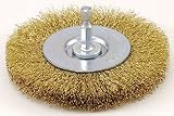 Vermont American 16794 4-Inch Fine Brass Wire Wheel Brush with 1/4-Inch Hex Shank for Drill