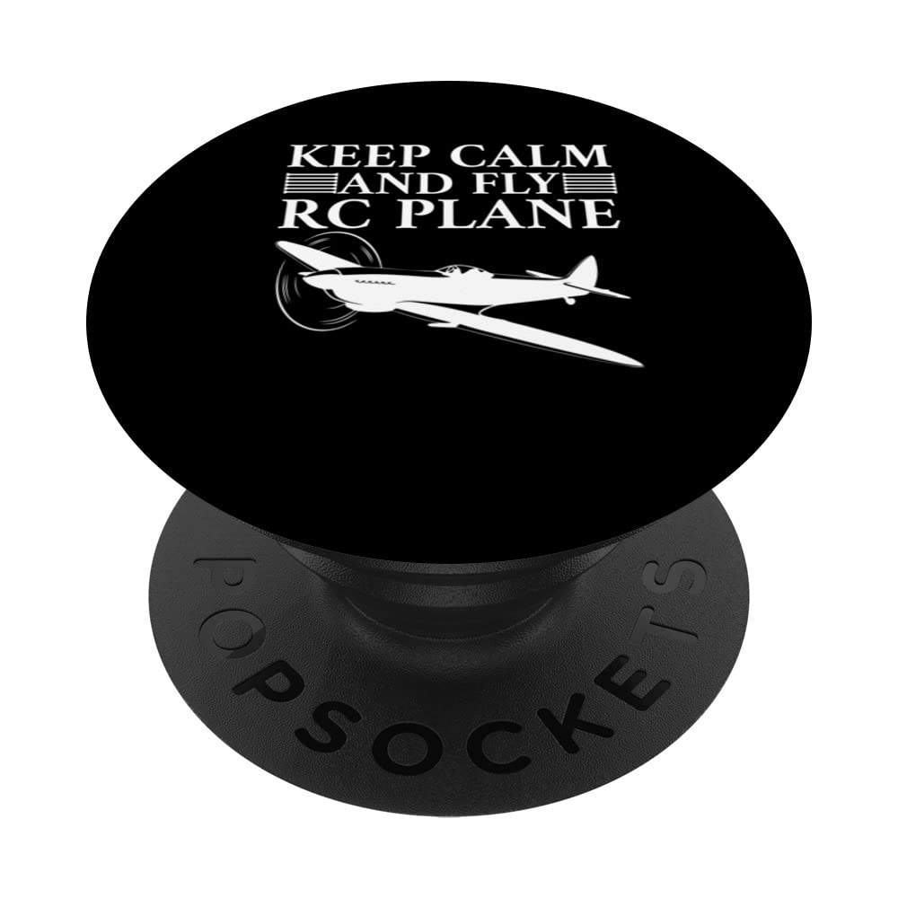 Keep Calm And Fly RC Plane Aircraft Mechanic Airplane PopSockets Swappable PopGrip