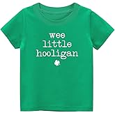 Sineeko Kids St.Patrick's Day Shirt for Boys Girls Clover T-Shirts Short Sleeve Irish Tees Lucky Shamrock Tops 2-7T