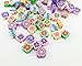 yueton Pack of 100 Mixed Pattern Square Polymer Clay Loose Spacer Beads