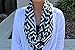 Pop Fashion Shop Women's Infinity Scarf, Geometric Pattern Scarf, Zipper Scarf, Fashion Scarf, Infinity Scarves (Black)