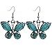 Merdia Blue Tone Butterfly Drop Earring [Jewelry]