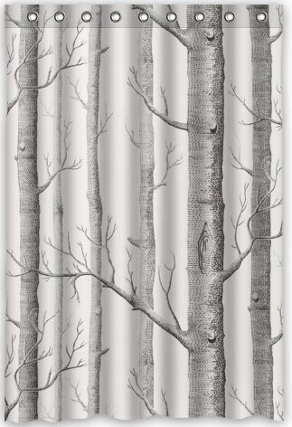 Top Design Birch Tree Shower Curtain 48 W X 72 H Generic
