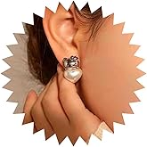 Vacaonio Boho Cat Heart Earrings Pearl Heart Stud Earrings Silver Cat Stud Earrings Cartoon Cat Earrings Cat Cute Earrings Jewelry for Women
