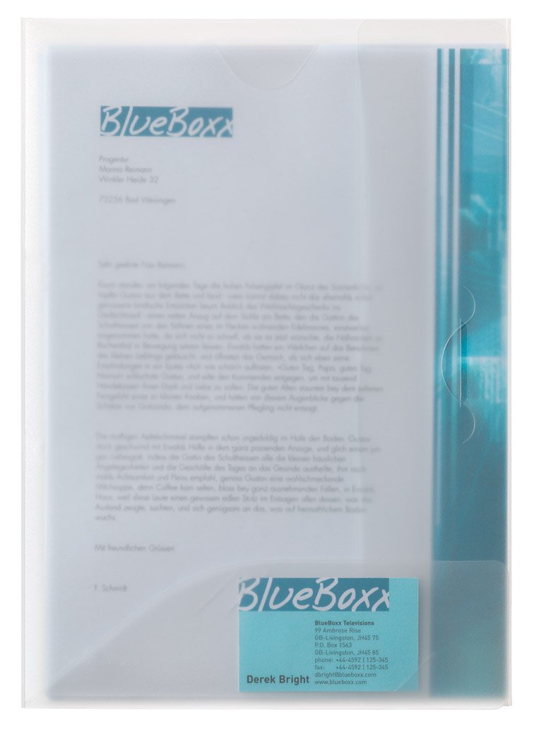 Durable 253319 Sales Folder Pack of 15 Transparent