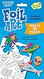 Peaceable Kingdom Sticker Crafts Make My Own Cool Stuff 3D Foil Art Stickers Kit for Kids