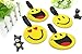 Finex 4 Pcs Set Emoji Smiley Face Smiling Silicone Travel Luggage Baggage Identification Labels ID Tag for Bag Suitcase Plane Cruise Ships with Belt Strap