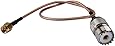 DHT Electronics Handheld Antenna Cable SMA male to UHF SO-239 Female Connectors 6''