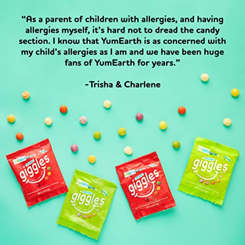 YumEarth Organic Giggles Sour Chewy Candy Bites, 60 0.5 oz. Fruit