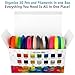 3D Pen Filament Refills - Premium Set of 21 Colors Bonus 200 Stencils EBook including 6 Glow in the Dark - Best 1.75mm PLA Filament Pack for 3D Pen